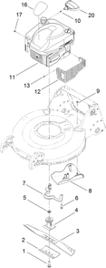 Part Location Diagram of 112-8802 Lawn Boy Decal-Engine
